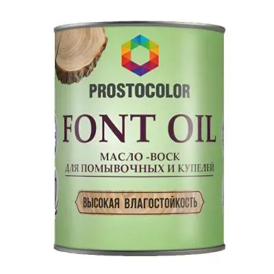 Масла для дерева Prostocolor масло-воск для помывочных и купелей font oil prostocolor, 0.75л