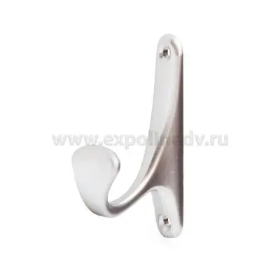 Крючки крючок 1 рожковый, матовый хром