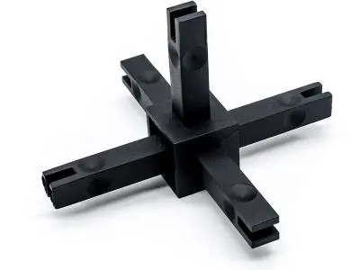 Каркасная система CADRO узловое соединение 5и-стороннее, черный матовый, cadro