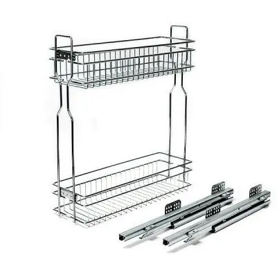 Кухонные корзины, бутылочницы бутылочница в базу 200 мм квадро v с доводчиком,  правая