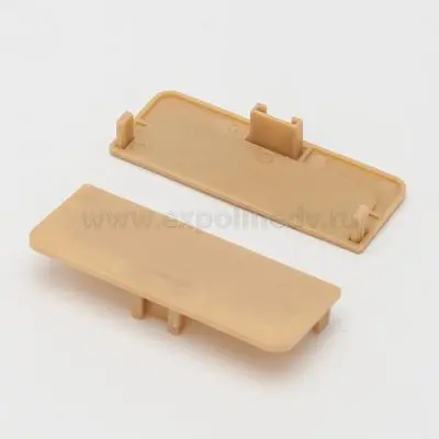 Золото браш комплект заглушек для с-образного профиля, сплошные, золотой пластик