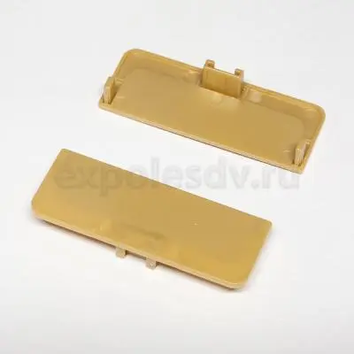 Золото браш комплект заглушек для l-обр.профиля, сплошные, золото пластик