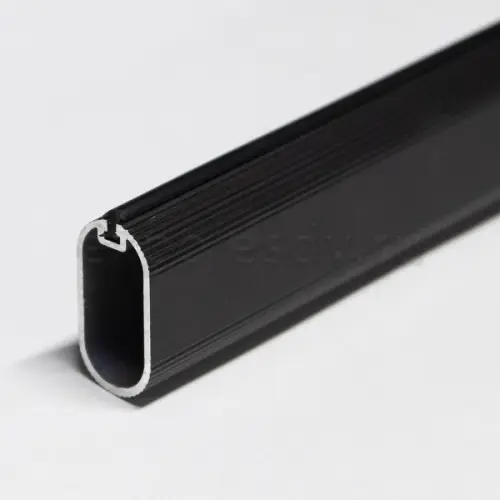 Штанги, аксессуары штанга овальная 15*30, с пазом под демпфер, 3000мм, черная