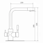 Смесители Polygran смеситель кухонный polygran high duo с фильтрацией, серый