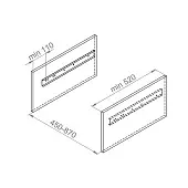 Обувницы полка для обуви umm 450-590*500*260мм без напр., черная