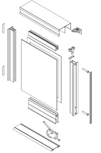 Комплекты раздвижных дверей Raumplus комплект профиля-купе раумплюс s800 на 2 двери, ширина шкафа до 2500 мм, черный