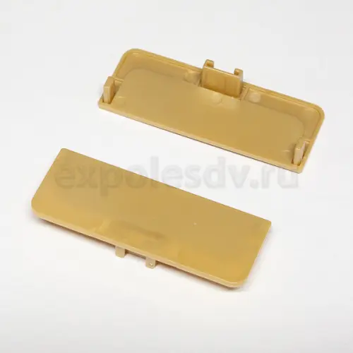 Золото браш комплект заглушек для l-обр.профиля, сплошные, золото пластик