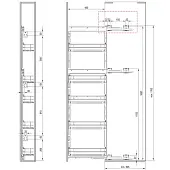 Выдвижные системы для кухонных пеналов колонна выдвижная maxima classic cargo maxi в базу 150 мм, правая