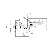 GOLA Rehau Серебро ручка-профиль горизонтальный для полок 16мм, 4100мм, алюминий