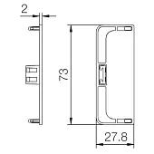 Серые комплектующие Gola комплект заглушек для с-образного профиля, сплошные, серый пластик