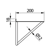 Полкодержатели полкодержатель 180x160мм, черный матовый