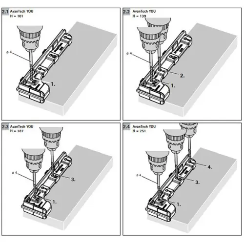 Монтажные приспособления мебельный шаблон hettich practica 275, для задней стенки avantech you