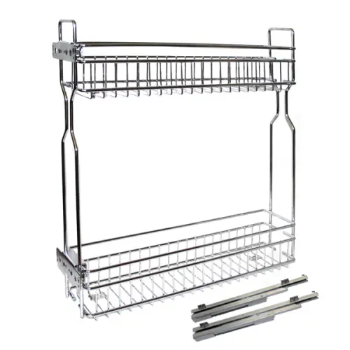 Кухонные корзины, бутылочницы бутылочница в базу 200 мм квадро v с доводчиком, левая