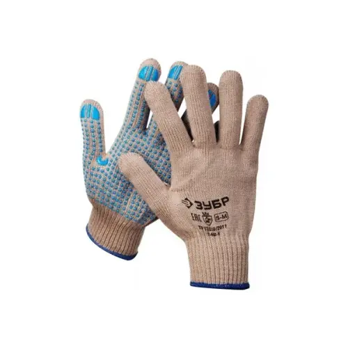 Средства защиты (перчатки, маски) перчатки зубр утепленные, точечное пвх покрытие, l-xl