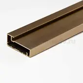 Профиль для стекла профиль фасадный mz 04, 5800мм, латунь браш