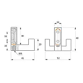 Крючки для одежды крючок 2х рожковый, черный матовый