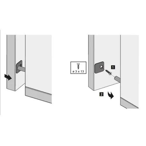 Механизмы открывания, демпферы механизм hettich push to open pin накладной, длинный ход, серый