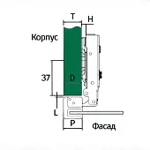 Петли мебельные JETLine петля мебельная jetline накладная 105°, для al-профиля, clip-on, с доводчиком, черная, без мп