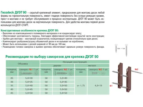 Крепёж для дерева Гвоздэк крепеж гвоздэк дуэт 90