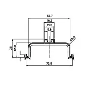 GOLA Чёрный браш ручка-профиль gola c-образная, 4000мм, чёрный браш