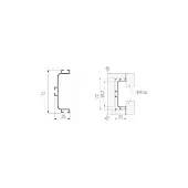 GOLA Modus Черный браш ручка-профиль modus с-образная, 4000мм, черный браш