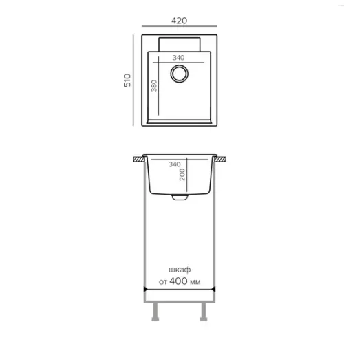 Мойки Polygran мойка кухонная polygran модель argo 420 кремовый
