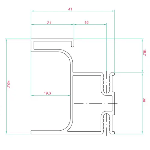 GOLA Rehau Черный матовый ручка-профиль вертикальный боковой l для плиты 16мм, 3000мм, черный матовый