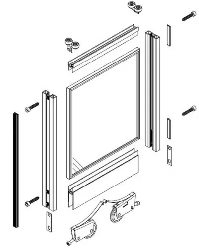 Комплекты раздвижных дверей Raumplus комплект профиля-купе раумплюс s150 на 2 двери, ширина шкафа до 2500 мм, серебро