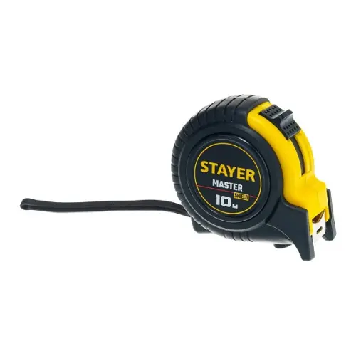 Рулетки рулетка stayer master в ударостойком обрезиненном корпусе, 10м