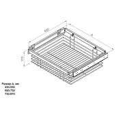 Корзины для хранения корзина выдвижная для белья umm 590-730*500*170мм без напр., черная