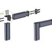 Алюминий угловое соединение для профиля под углом 90° stilos, алюминий