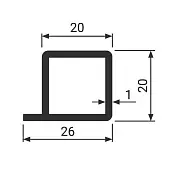 Система MODUS, латунь А21 профиль под дсп/стекло 5000мм, латунь, modus