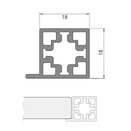 Каркасная система CADRO профиль с бортиком для панели 16мм, 3м, черный, cadro