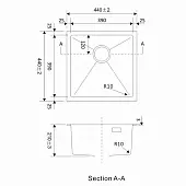 Мойки кухонные Avivacom мойка кухонная avivacom модель ns4444, нано сатин