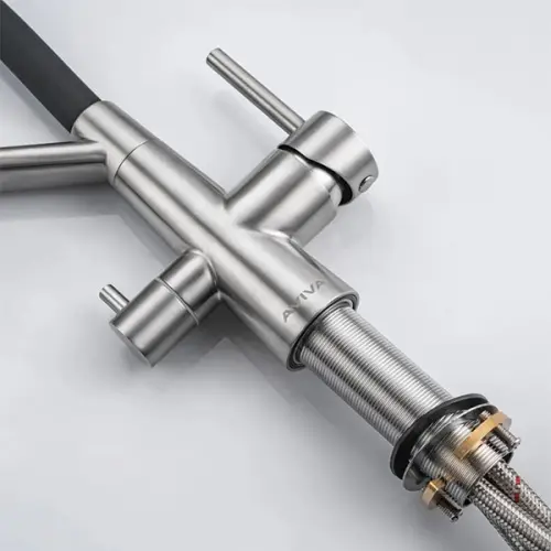 Смесители Avivacom смеситель кухонный avivacom с фильтрацией, сатин/черный