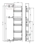 Выдвижные системы для кухонных пеналов колонна выдвижная maxima classic cargo maxi в базу 150 мм с доводчиком, правая, графит
