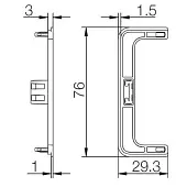 Белые комплектующие Gola комплект заглушек для с-образного профиля, полые, белый пластик