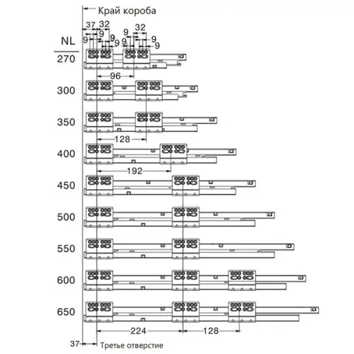 Ящики DTC комплект ящика dtc dragon box, с доводчиком, nl-400*84,5 мм, серый