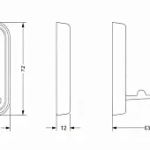 Крючки для одежды крючок 1 рожковый, никель