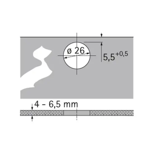 Петли мебельные Hettich (Германия) петля hettich intermat накладная 95°, для стекол, без доводчика