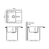 Мойки Polygran мойка кухонная polygran модель gals 620 кремовый