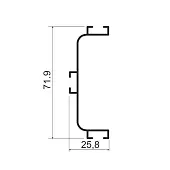 Латунь браш ручка-профиль modus с-образная, 4000мм, латунь