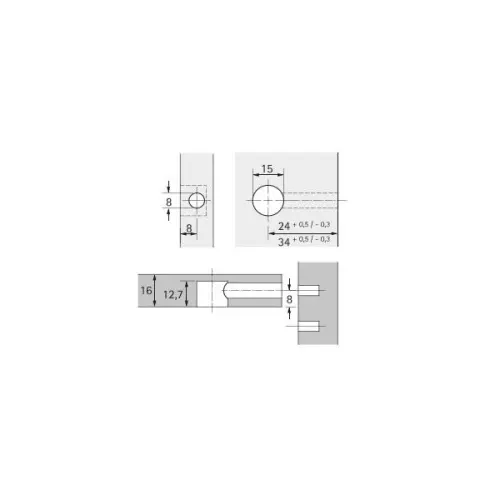 Эксцентрики, стяжки эксцентрик rastex 15, для полок 15-16мм