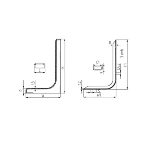 Полкодержатели полкодержатель 183х114х35мм, бежевый