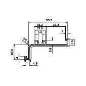 GOLA Чёрный браш ручка-профиль gola l-образная, 4000мм, чёрный браш