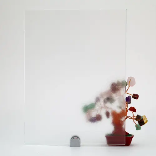 Стекло интерьерное Китай стекло прозрачное матовое "айс" осветленное, 4мм (1830*2440) п 30 (продажа кратно 0,5 листа)