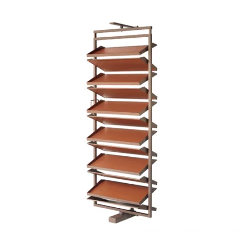 Обувницы полка для обуви (10 полок) поворотная на 360 градусов 700*360*1630-1830, серая